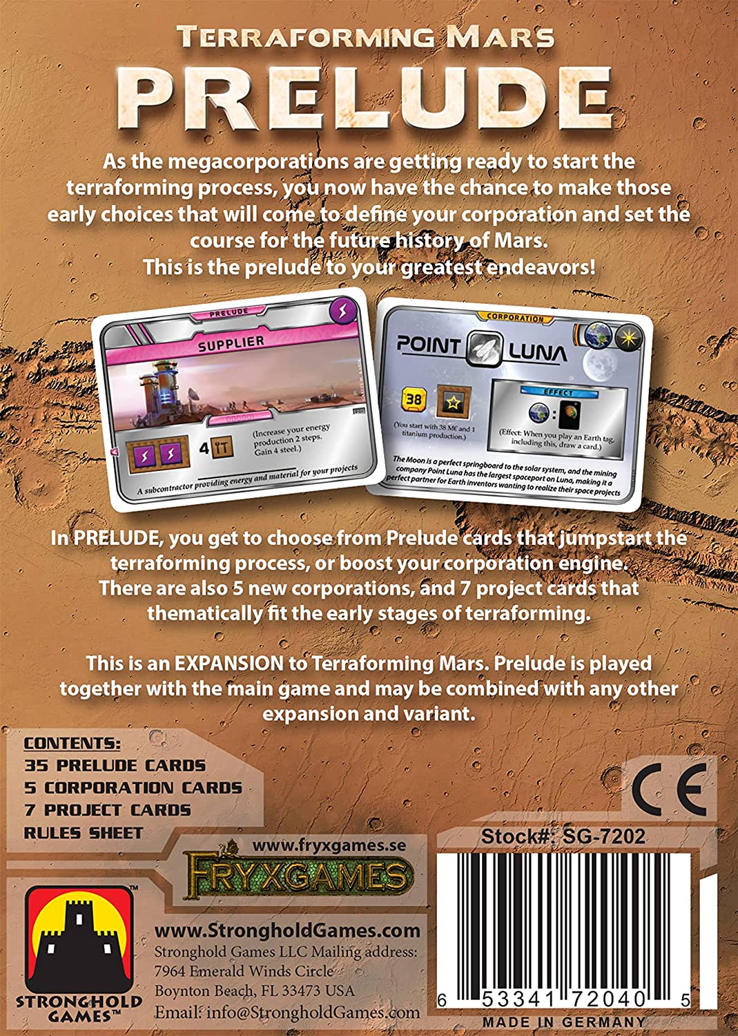 Terraforming Mars: Prelude Expansion