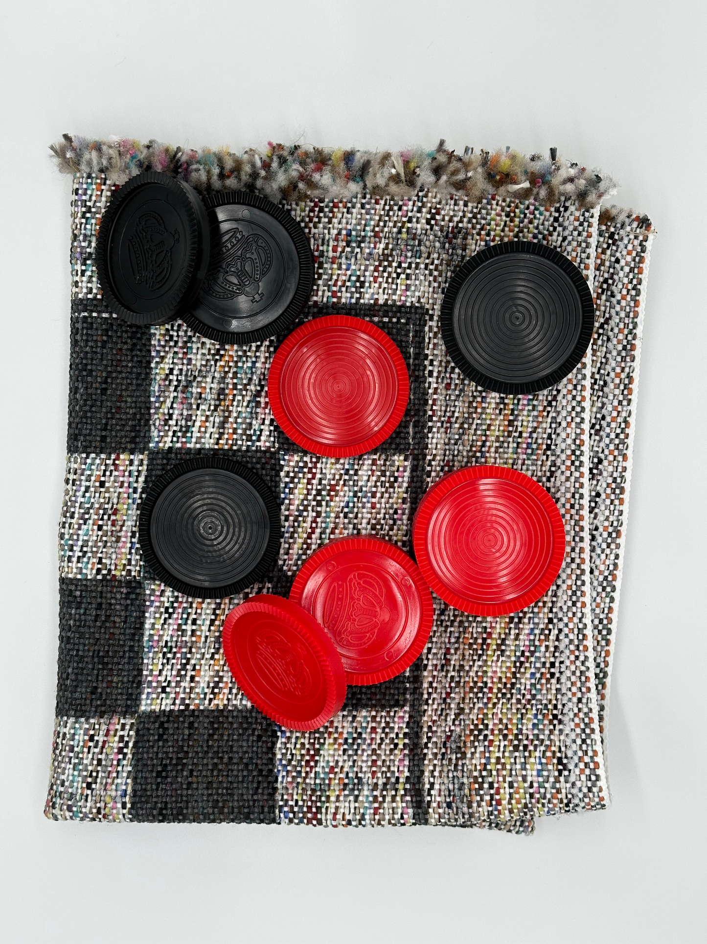 Jumbo Cloth Checkers Rug Board Game (Used & Opened)